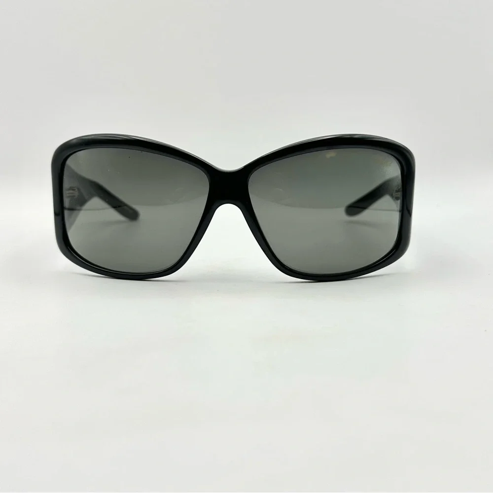 Chopard Rectangle Black Sunglasses Polka Dot Crystals RARE